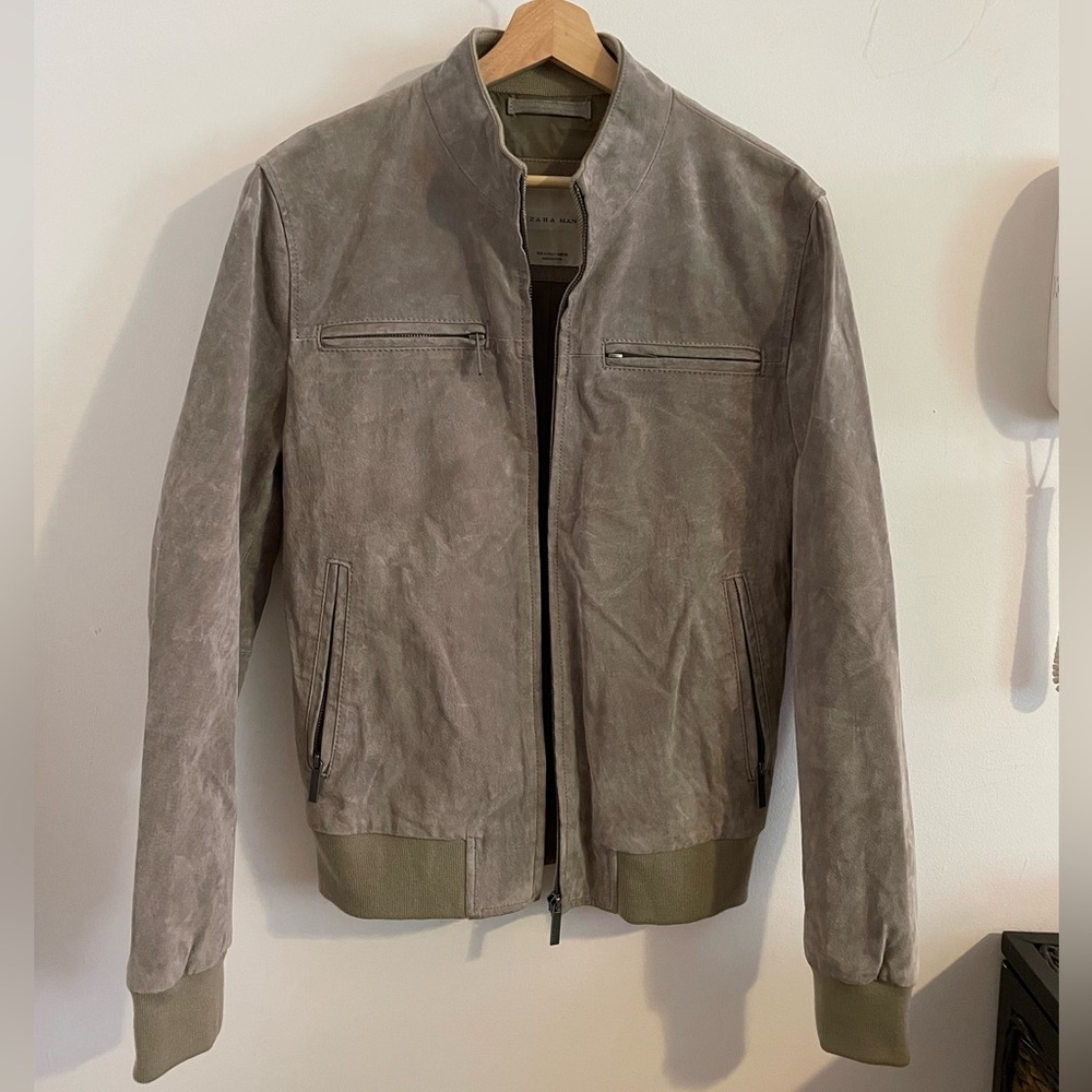 Zara Men’s Suede Leather Jacket